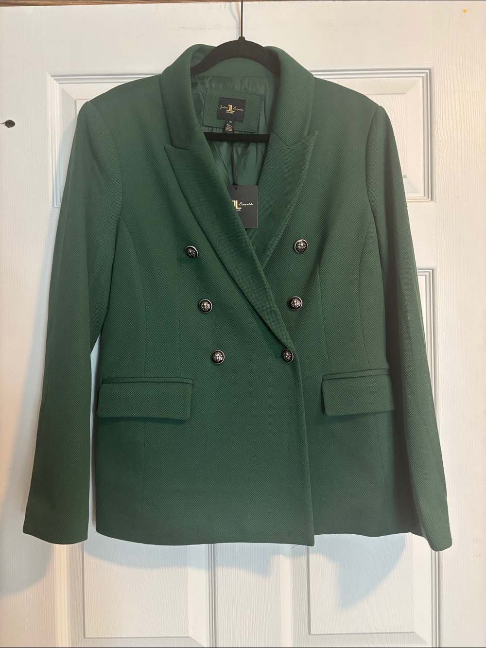 Jules & Leopold Deep Green Double-Breasted Blazer